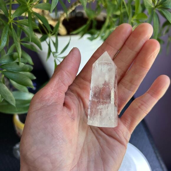 Clear Quartz Crystal Obelisk Meditation Tower (#2) - Picture 2 of 12